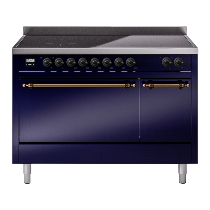 ILVE Nostalgie II 48" Electric Range with 6 Induction Elements Solid Door - UPI486QNMP
