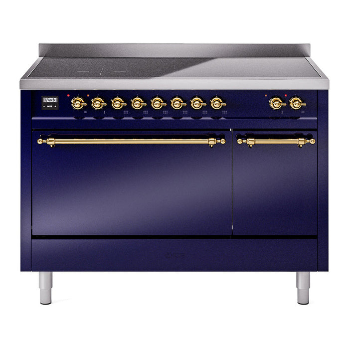 ILVE Nostalgie II 48" Electric Range with 6 Induction Elements Solid Door - UPI486QNMP