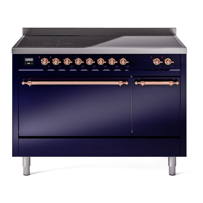 ILVE Nostalgie II 48" Electric Range with 6 Induction Elements Solid Door - UPI486QNMP
