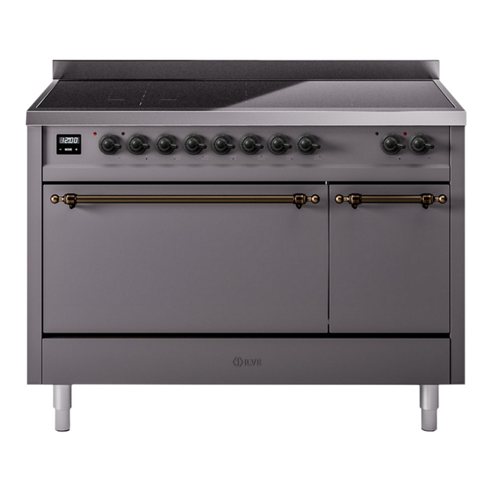 ILVE Nostalgie II 48" Electric Range with 6 Induction Elements Solid Door - UPI486QNMP