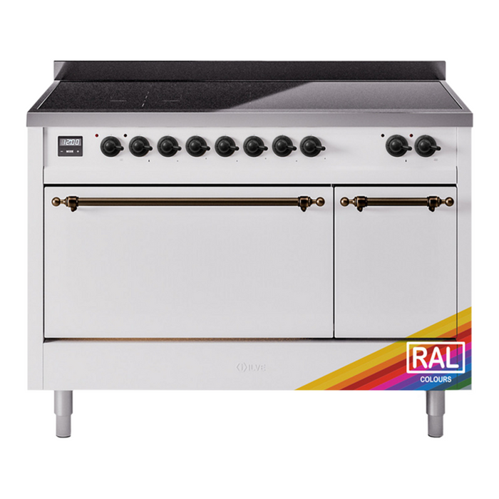 ILVE Nostalgie II 48" Electric Range with 6 Induction Elements Solid Door - UPI486QNMP