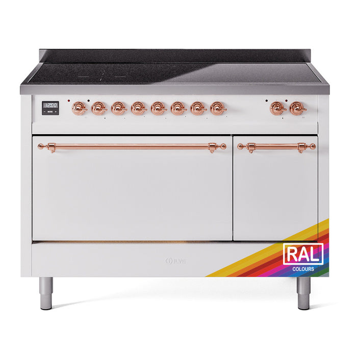 ILVE Nostalgie II 48" Electric Range with 6 Induction Elements Solid Door - UPI486QNMP