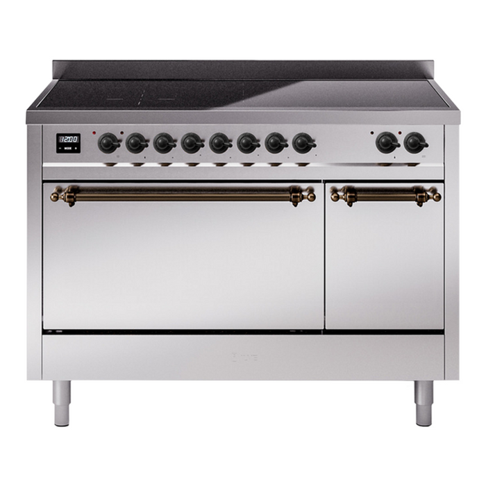 ILVE Nostalgie II 48" Electric Range with 6 Induction Elements Solid Door - UPI486QNMP