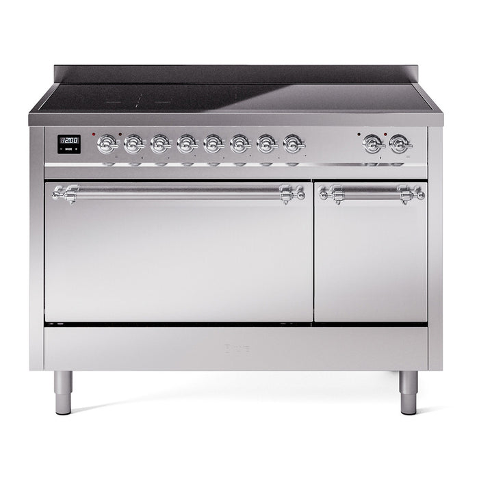 ILVE Nostalgie II 48" Electric Range with 6 Induction Elements Solid Door - UPI486QNMP