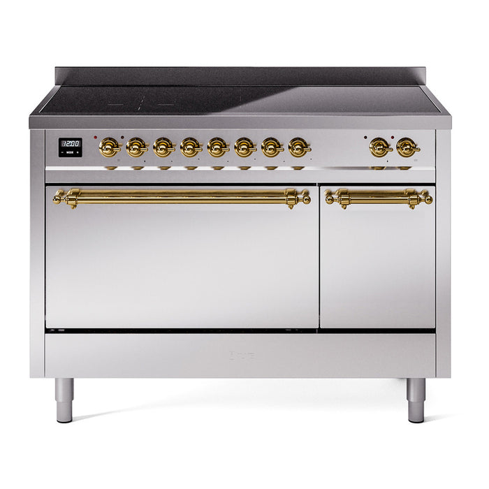 ILVE Nostalgie II 48" Electric Range with 6 Induction Elements Solid Door - UPI486QNMP