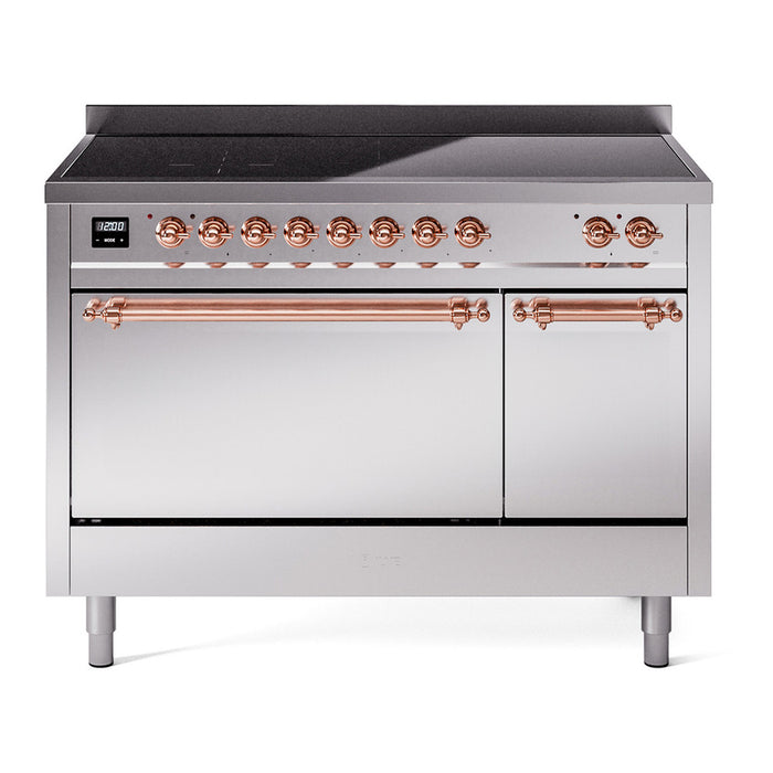 ILVE Nostalgie II 48" Electric Range with 6 Induction Elements Solid Door - UPI486QNMP