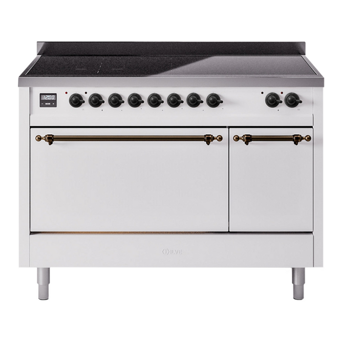 ILVE Nostalgie II 48" Electric Range with 6 Induction Elements Solid Door - UPI486QNMP