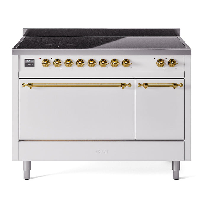 ILVE Nostalgie II 48" Electric Range with 6 Induction Elements Solid Door - UPI486QNMP