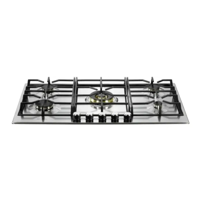 Verona VDGCT536FSS 36 inch Italian-Made Gas Cooktop with 5 Brass Burners and Continuous Cast Iron Grates in Stainless Steel