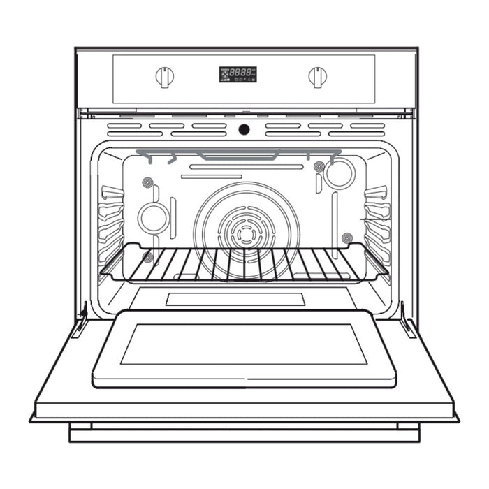 Verona VEBIEM3024NSS 30 inch Built-In Electric Single Wall Oven with 2.8 cu. ft. Capacity, Self Clean and True European Convection in Stainless Steel