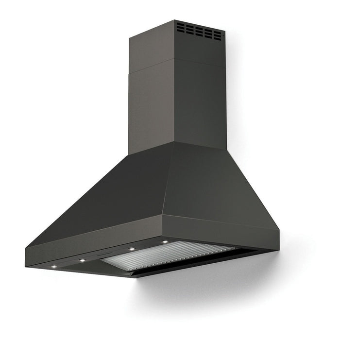 Verona 36 Inch Designer Chimney Wall Range Hood with 600 CFM, 4 Fan Speeds