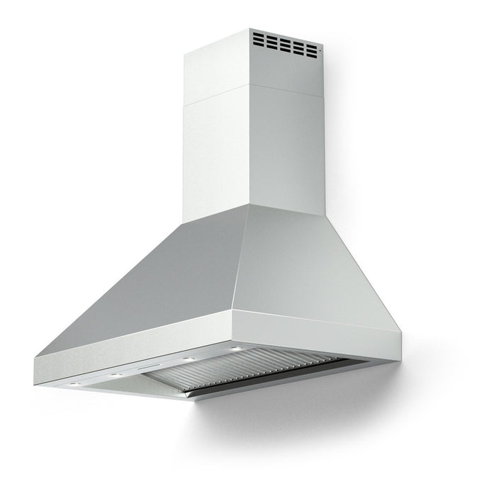 Verona 36 Inch Designer Chimney Wall Range Hood with 600 CFM, 4 Fan Speeds