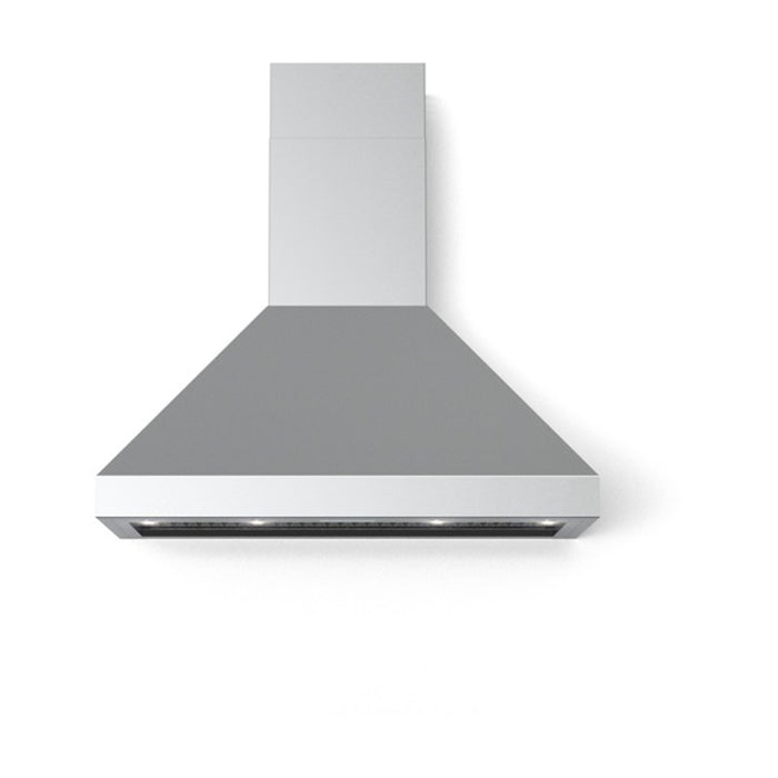 Verona VECHW48GSS 48 inch Designer Chimney Wall Hood with 1200 CFM, Stainless Steel Baffle Filters, LED Lighting in Stainless Steel