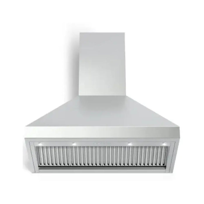 Verona VECHW48GSS 48 inch Designer Chimney Wall Hood with 1200 CFM, Stainless Steel Baffle Filters, LED Lighting in Stainless Steel