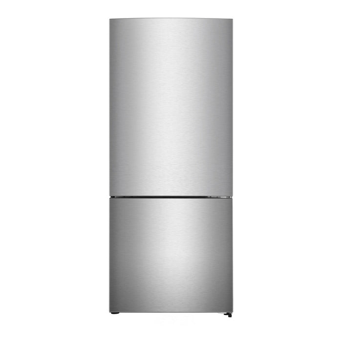 Verona VEFBF2814RSL 28 inch Bottom Freezer Refrigerator with 14.8 cu. ft. Total Capacity, Recessed Handle, Reversible Doors, Ice Maker, Energy Star