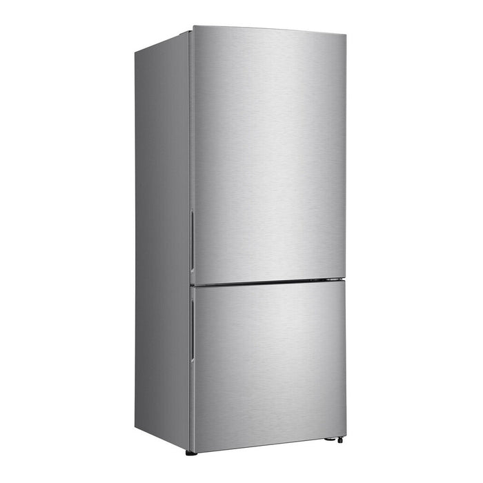 Verona VEFBF2814RSL 28 inch Bottom Freezer Refrigerator with 14.8 cu. ft. Total Capacity, Recessed Handle, Reversible Doors, Ice Maker, Energy Star