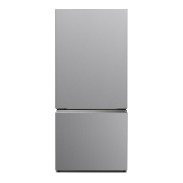 Verona VEFBF3017RISL 30 inch Freestanding Bottom Freezer Refrigerator with 17.6 cu. ft. Total Capacity, Automatic Ice Maker, Recessed Handle
