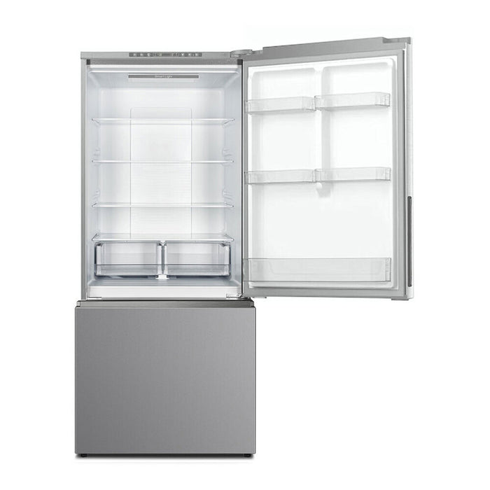 Verona VEFBF3017RISL 30 inch Freestanding Bottom Freezer Refrigerator with 17.6 cu. ft. Total Capacity, Automatic Ice Maker, Recessed Handle