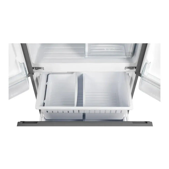 Verona VEFFD3018RISL 30 inch Freestanding French Door Refrigerator with 18.2 cu. ft. Capacity, Automatic Ice Maker, Recessed Handle