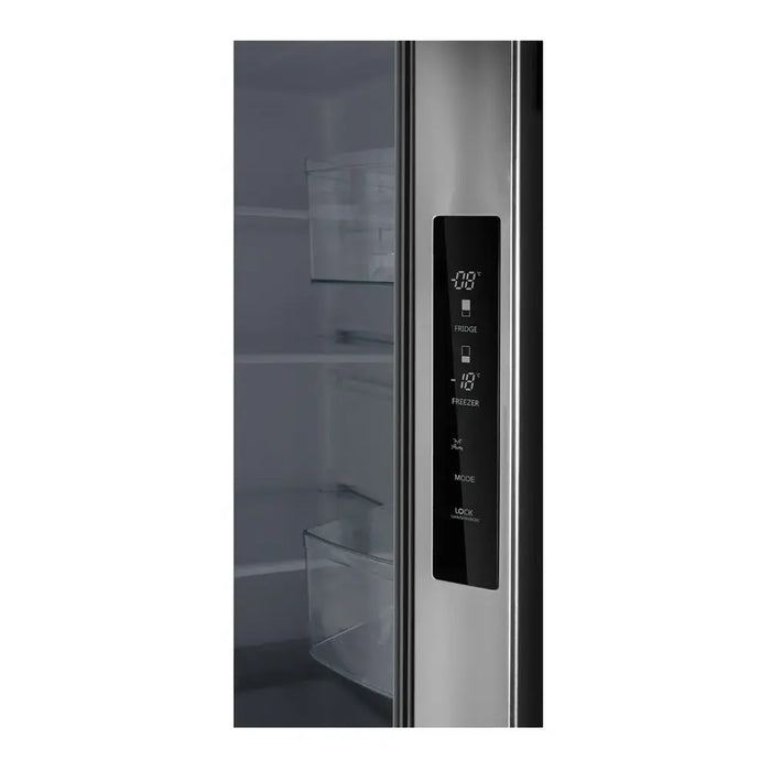 Verona VEFFD3018RISL 30 inch Freestanding French Door Refrigerator with 18.2 cu. ft. Capacity, Automatic Ice Maker, Recessed Handle