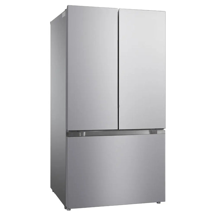 Verona VEFFD3620RISL 36 inch Freestanding French Door Refrigerator with 20.3 cu. ft. Capacity, Automatic Ice Maker, Recessed Handle