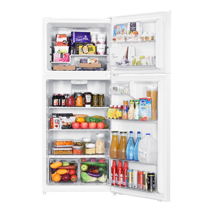 Verona VEFTF2817R 28 inch Top Freezer Refrigerator with 17.6 cu. ft. Total Capacity, Reversible Doors, Recessed Handle, Energy Star