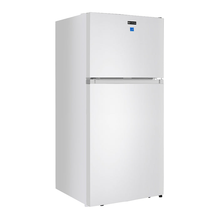 Verona VEFTF3018R 30 inch Top Freezer Refrigerator with 18.1 cu. ft. Total Capacity, LED Lighting, Reversible Doors, Gallon Door Storage, Recessed Handle, Energy Star
