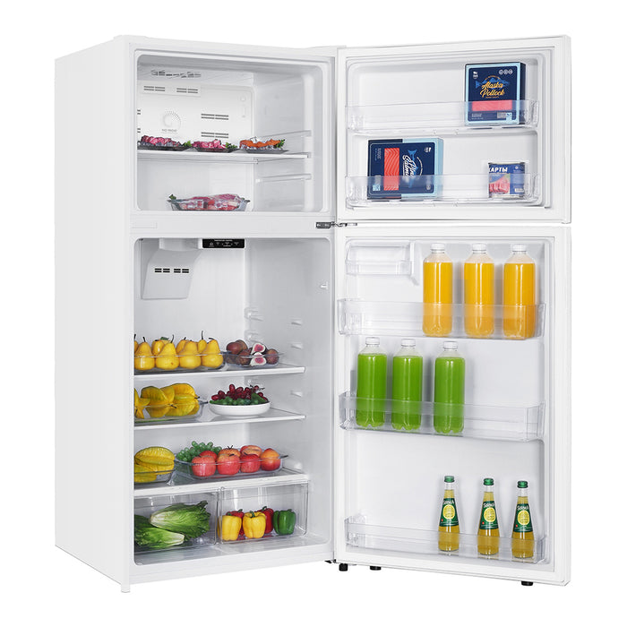 Verona VEFTF3018R 30 inch Top Freezer Refrigerator with 18.1 cu. ft. Total Capacity, LED Lighting, Reversible Doors, Gallon Door Storage, Recessed Handle, Energy Star