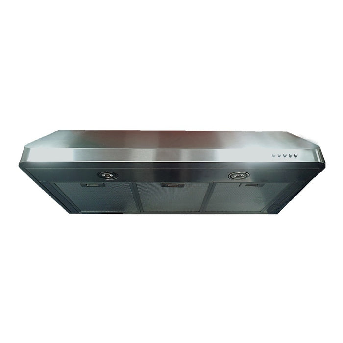 Verona VEHOOD3610 36 inch Low Profile Under Cabinet Range Hood with 600 CFM, Aluminum Mesh Filters and LED Lighting in Stainless Steel