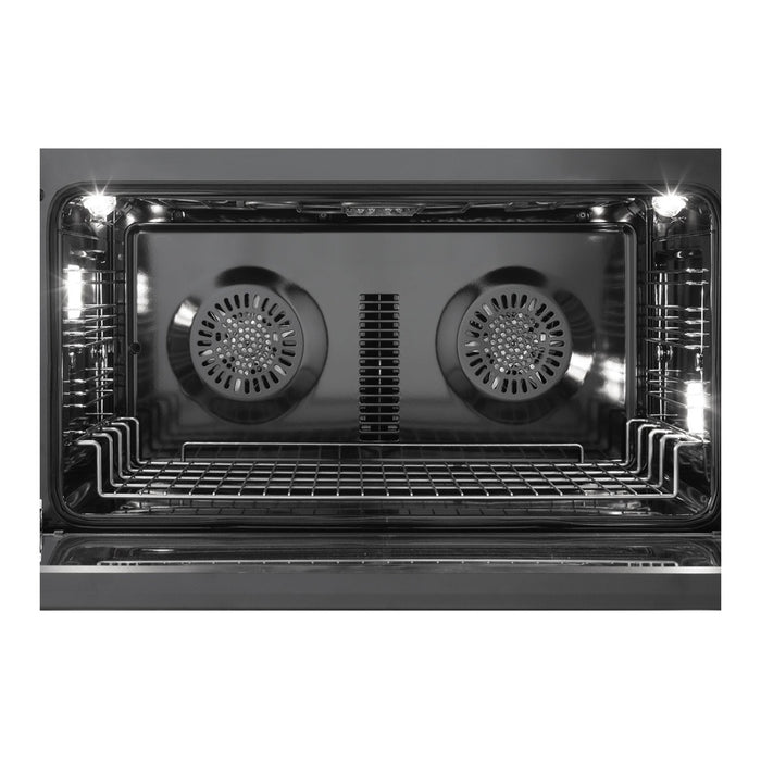 Verona VMFSIE365EE 36 inch Ultima Midnight Collection Freestanding Induction Range with 5 Elements, 5 cu. ft. Oven Capacity, Touch Control Clock in Matte Black