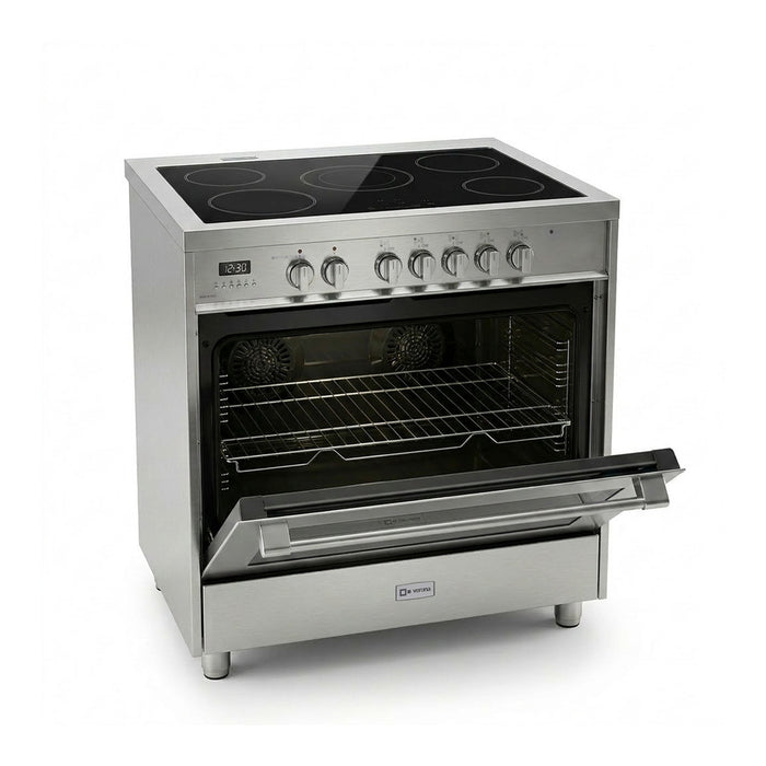 Verona VPRFSEE365SS 36 inch Prima Series Freestanding Electric Range with 5 Elements, 5 cu. ft. Oven Capacity, Digital Clock, Timer in Stainless Steel