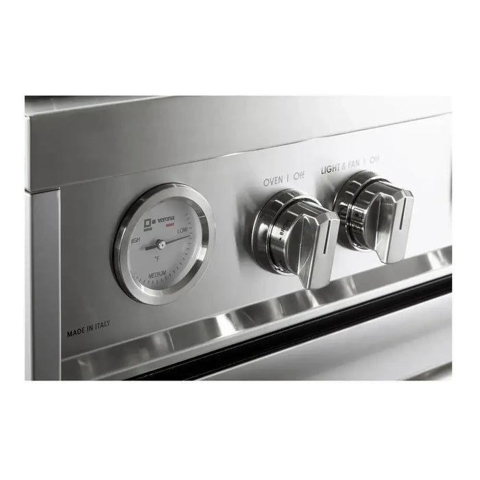 Verona VPRFSGG365SS 36 inch Prima Series Freestanding Gas Range with 5 Sealed Burners, 5 cu. ft. Oven Capacity, Temperature Gauge in Stainless Steel