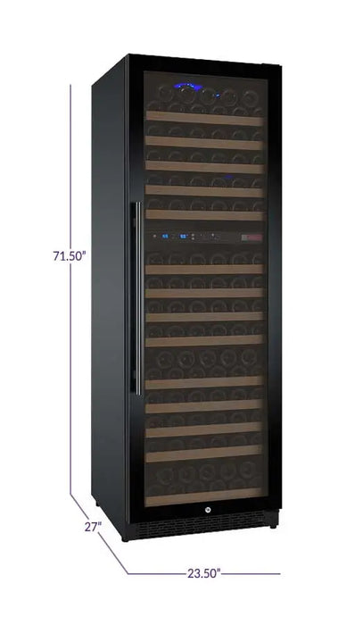 Allavino 24" Wide FlexCount II Tru-Vino 172 Bottle Dual Zone Black Right Hinge Wine Refrigerator