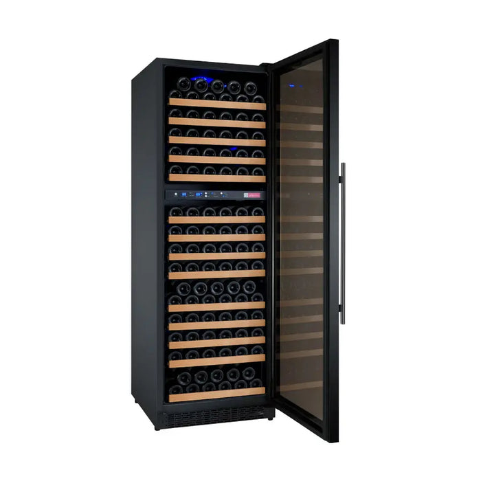 Allavino 24" Wide FlexCount II Tru-Vino 172 Bottle Dual Zone Black Right Hinge Wine Refrigerator