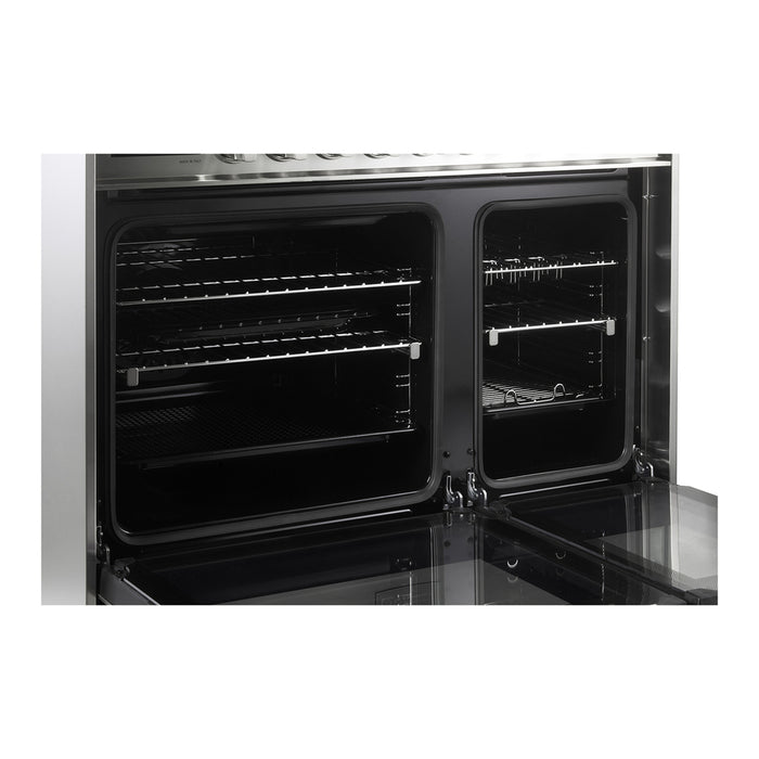 Verona VUFSGE365DSS 36 inch Ultima Collection Double Oven Dual Fuel Range with 5 Brass Burners, 4.1 cu. ft. Total Oven Capacity
