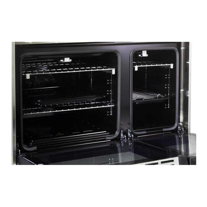 Verona VUFSGG365DSS 36 inch Ultima Collection Double Oven Gas Range with 5 Brass Burners, 4.1 cu. ft. Oven Total Capacity