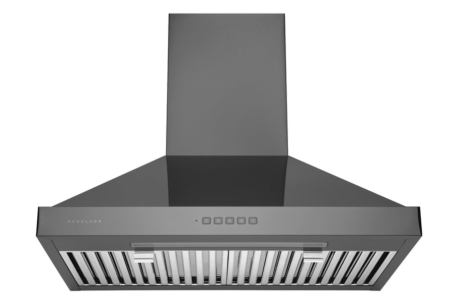 Hauslane | 30 Inch Wall Mount Range Hood with Stainless Steel Filters in Black Stainless Steel (WM-590BSS-30)