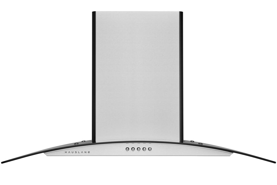 Hauslane | Wall Mount Range Hood with Tempered Glass and Stainless Steel (WM-600SS)