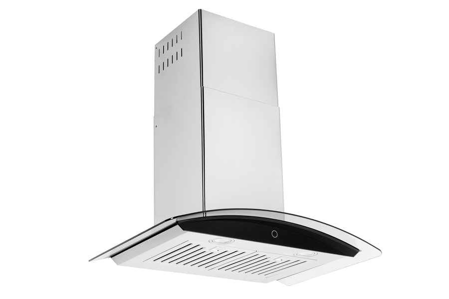 Hauslane | Wall Mount Touch Control Range Hood with Tempered Glass in Stainless Steel (WM-639SS)