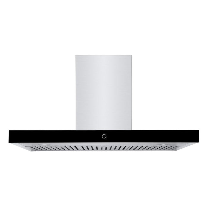 Hauslane Wall Mount Range Hood – T-Shaped Design with Touch Control and Stainless Steel Filters in Silver