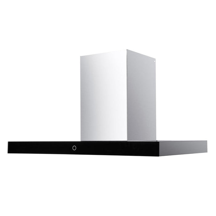 Hauslane Wall Mount Range Hood – T-Shaped Design with Touch Control and Stainless Steel Filters in Silver