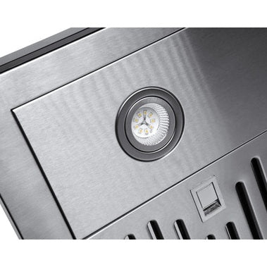 Hauslane Wall Mount Range Hood – T-Shaped Design with Touch Control and Stainless Steel Filters in Silver