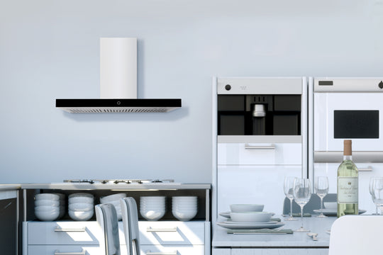 Hauslane | Wall Mount Touch Control T-Shaped Range Hood with Stainless Steel Filters in Stainless Steel (WM-739SS)