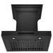 ZLINE Convertible Vent Wall Mount Range Hood in Black Stainless Steel with Crown Molding (BSKENCRN)