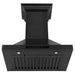 ZLINE Ducted Vent Wall Mount Range Hood in Black Stainless Steel with Built-in ZLINE CrownSound Bluetooth Speakers (BSKBNCRN-BT)