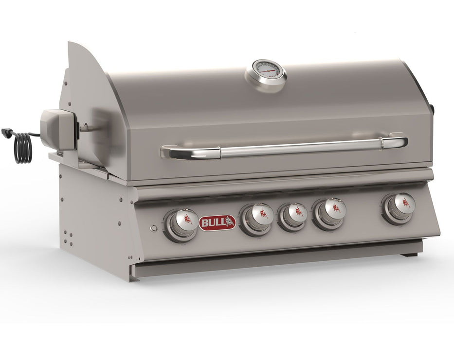 Bull Angus 30-Inch 4-Burner Built-In Gas Grill With Rear Infrared Burner & Rotisserie Kit