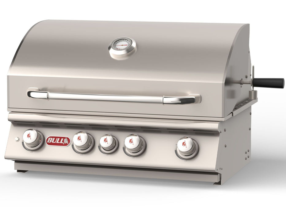 Bull Angus 30-Inch 4-Burner Built-In Gas Grill With Rear Infrared Burner & Rotisserie Kit