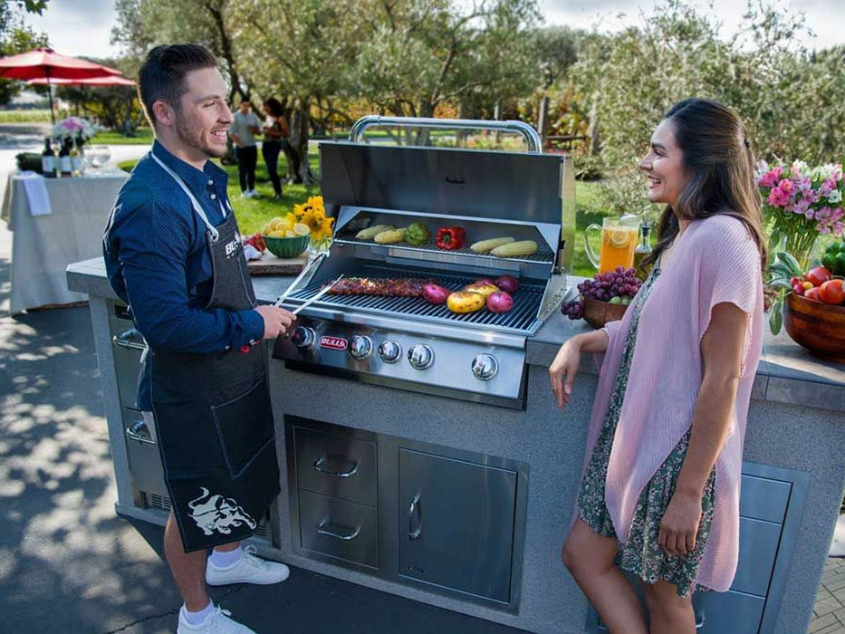 Bull Angus 30-Inch 4-Burner Built-In Gas Grill With Rear Infrared Burner & Rotisserie Kit