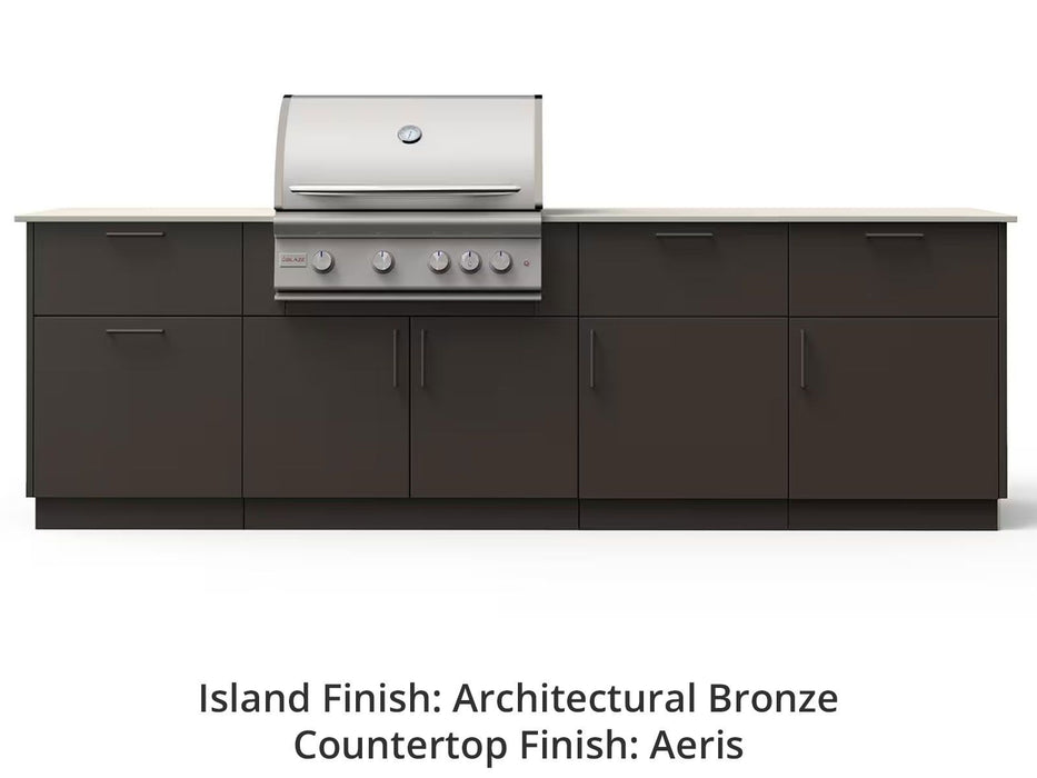 Blaze High Noon 10-Ft Outdoor Kitchen Island with 32-Inch Premium LTE+ Gas Grill