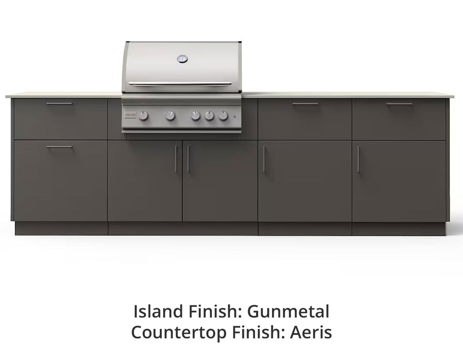Blaze High Noon 10-Ft Outdoor Kitchen Island with 32-Inch Premium LTE+ Gas Grill